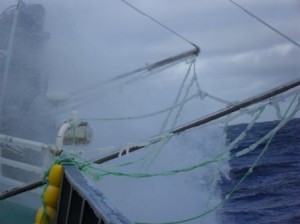 Wild weather at Heard Island while fishing for toothfish